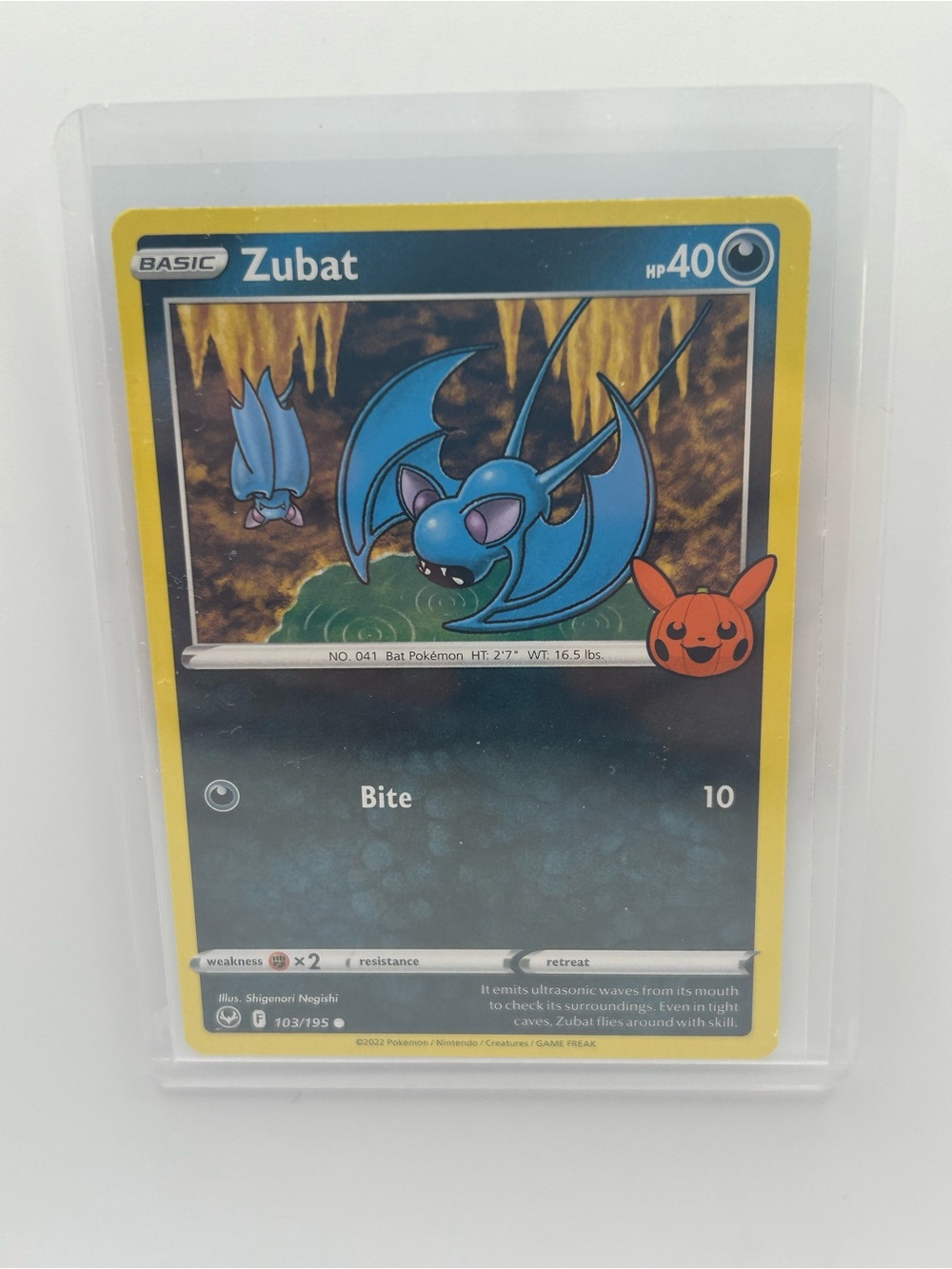 Zubat Pokémon Trading Card - Trick or Trade 🎃103/195